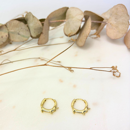 Dachshund hoop earrings