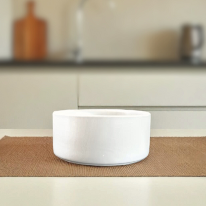 Ceramic Dog Bowl White