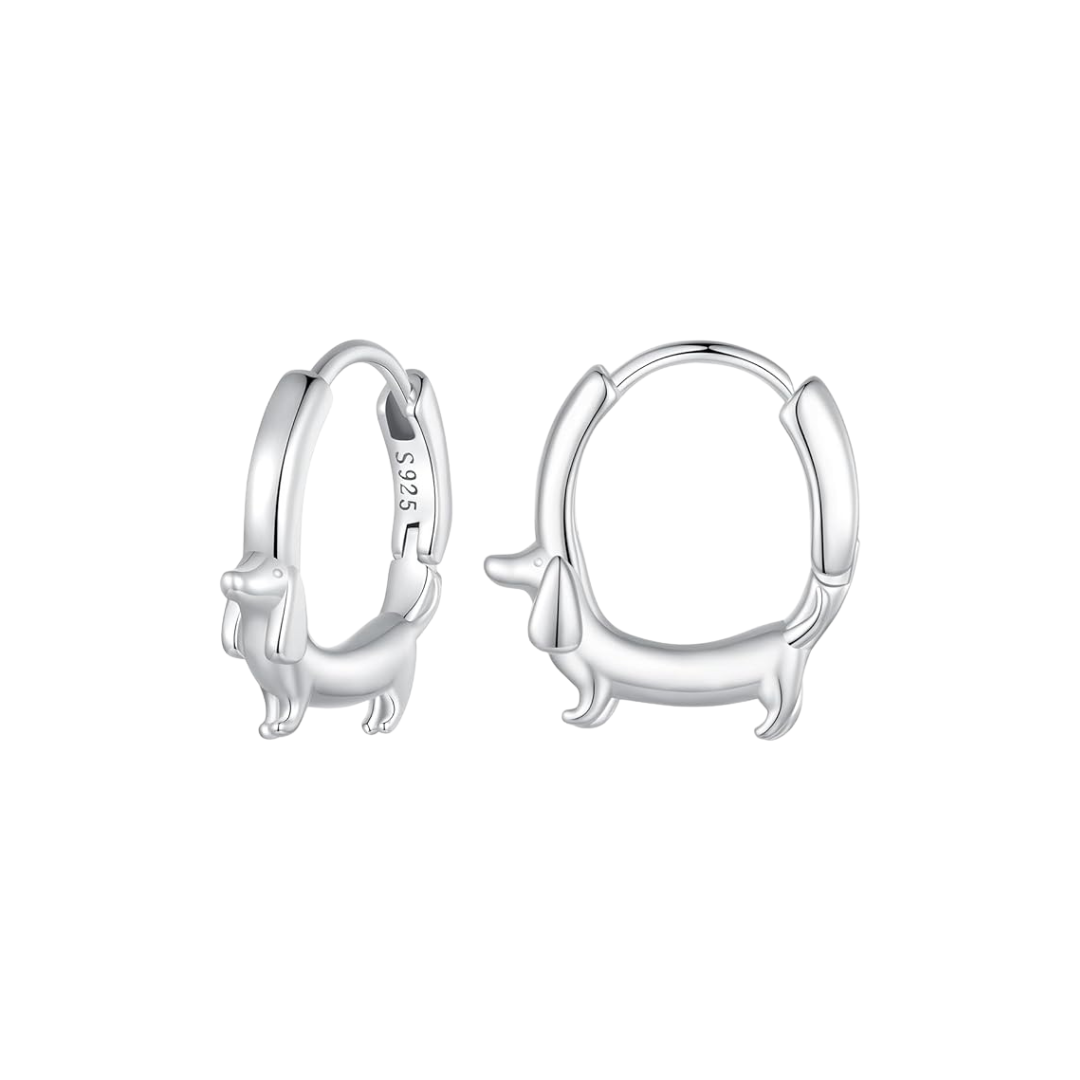 Boucles d'oreilles créoles teckel