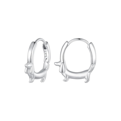 Dachshund hoop earrings