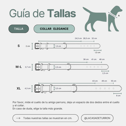 guia de tallas collar elegance la casa de turron