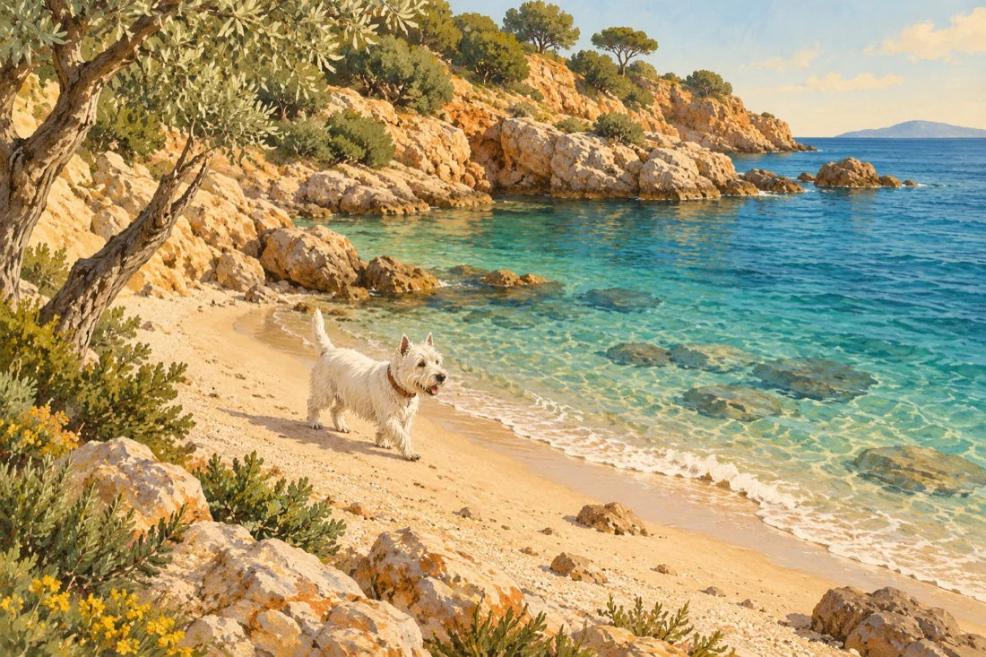 Ilustración de ambiente para un plan con perro